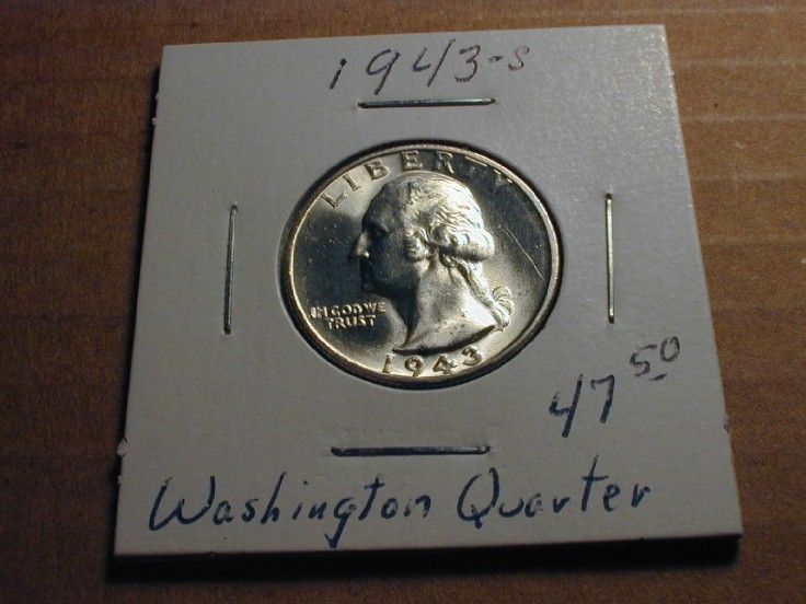 Washington Silver Quarter 1943 S,Ch.UNC *  