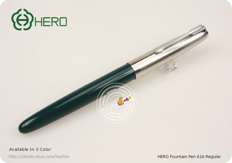 10X HERO Fountain Pen 616 Regular Vintage Style 3 Color  