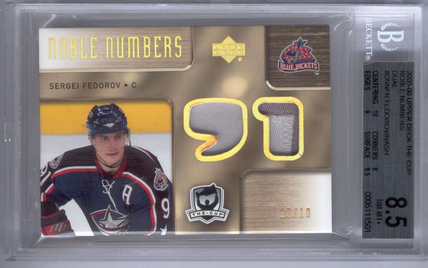 SERGEI FEDOROV/RICK NASH 2005 06 The Cup Noble Numbers Dual Jersey 