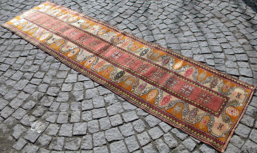   28x104 Hand Woven Wool Milas Bozalan Rug Carpet Kilim®  