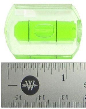   25mm x 8mm Vial Clear Acrylic Block Spirit Bubble Level NEW  