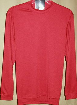 ADIDAS climalite long sleeve brushed mock neck Lg(red)  