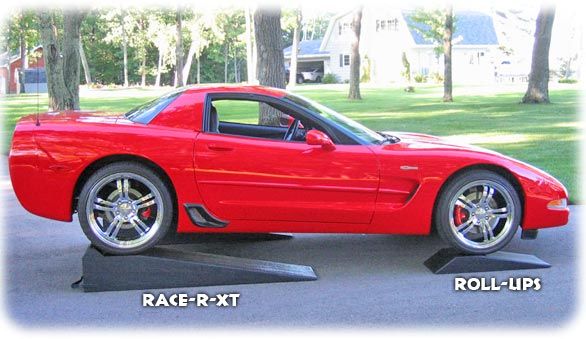 Custom Corvette shown with the optional Roll Up auto ramps