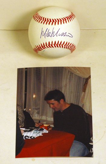 MIKE MUSSINA SIGNED AUTOGRAPHED BASEBALL YANKEES PROOF COA  