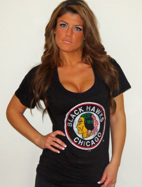 New Authentic Original Retro Brand NHL Chicago Blackhawks Ladies 