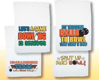 It Takes Balls Bowling Terry Towel 11 x 18 FREE SHIP  