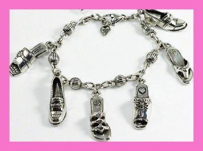 Brighton SHOES SANDALS Silver Charm Bracelet   NWT  