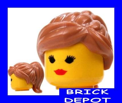 Lego Minifig Headgear Hair Ponytail Light Brown Female  