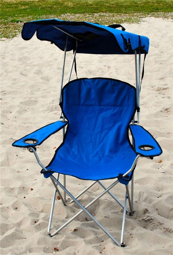   CANOPY CHAIR   BEACH CAMPING CHAIR XL / OUTDOOR CHAIRS / BLUE  