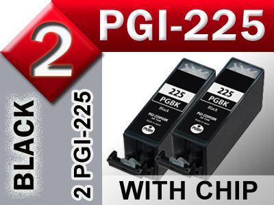 BK Canon PGI 225 PGI225 Black Ink MG6110 MG6120 Chip  