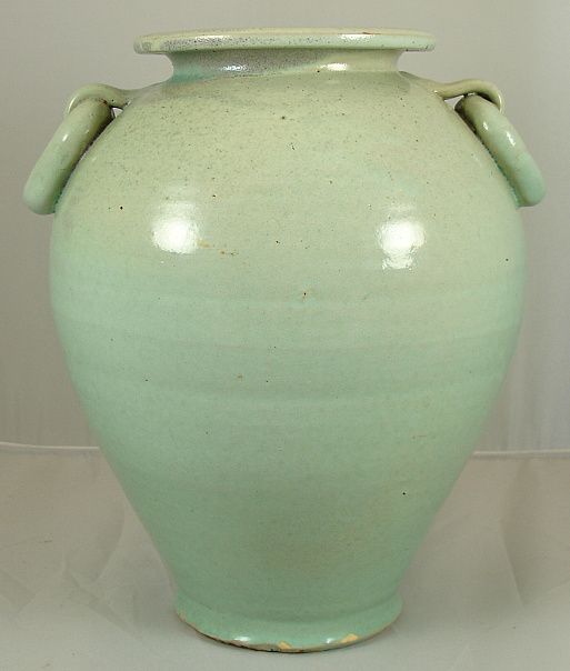 11 NC NORTH CAROLINA POTTERY VASE CHINESE BLUE JUGTOWN NORTH STATE 