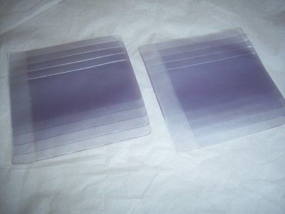 Clear Plastic Wallet inserts 4 X 4  