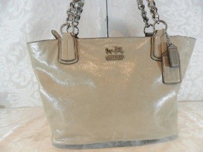 COACH SHIMMERY PLATINUM CHELSEA TOTE  