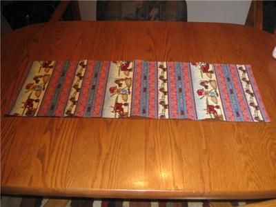 Handmade Table Runner tractor farm Boys Room dresser  