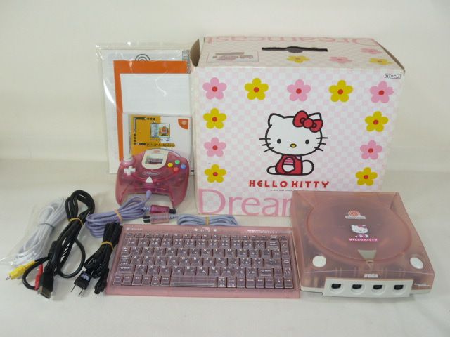 Dreamcast Sega HELLO KITTY PINK Console Boxed Import JAPAN Video Game 