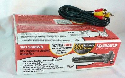 NIB Magnavox Digital To Analog TV Converter Box w/ Remote ~ TB110MW9