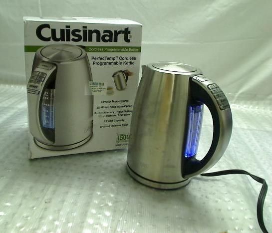   PerfecTemp 1.7 Liter Stainless Steel Cordless Electric Kettle  