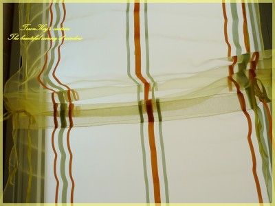 Stripes Sheer Pull Up Curtain Bath / Kitchen 60x160cm C  