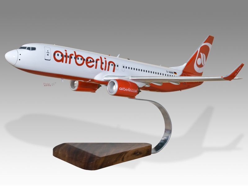 Boeing 737 800 Air Berlin Wood Desktop Airplane Model  