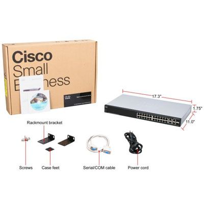 Cisco SG300 28 SRW2024 K9 NA Ethernet Switch 28 Port  