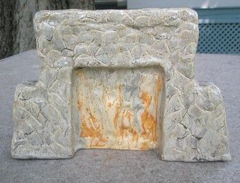 Vintage Rustic Stone Fireplace Chimney Vase Calif c1952  