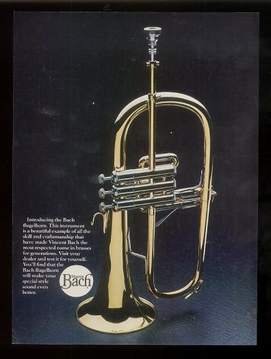 1979 Vincent Bach flugelhorn photo vintage print ad  