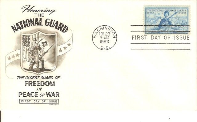 NATIONAL GUARD FIRST DAY COVER   1953  