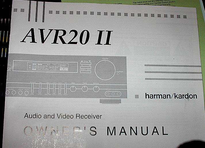 We have a Harman / Kardon AVR20 11 Audio Video Receiver in Excellent 