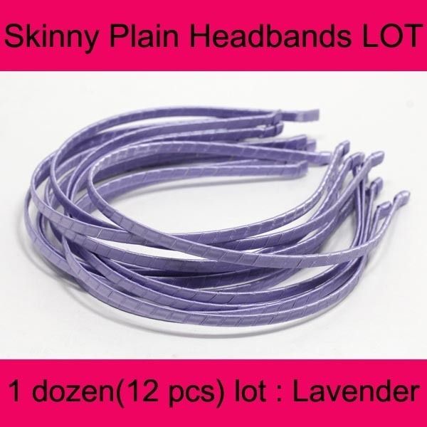 Wholesale LOT 12 SATIN RIBBON METAL HAIR HEADBANDS 5mm  