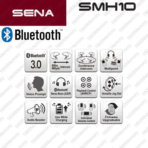 Sena Motorcycle Helmet Bluetooth Headset Intercom Kit 2  
