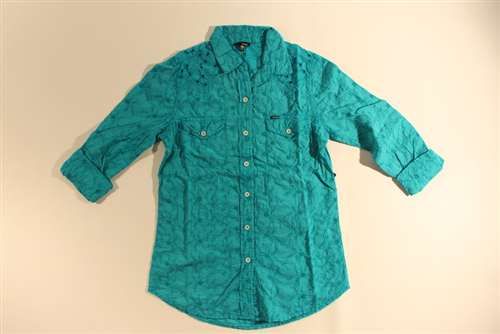 Womens Hurley Wilson Floral Button Up Blue Size Xsmall NWT  