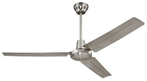   7861400 Industrial 56 Inch Three Blade Ceiling Fan Brushed Nickel