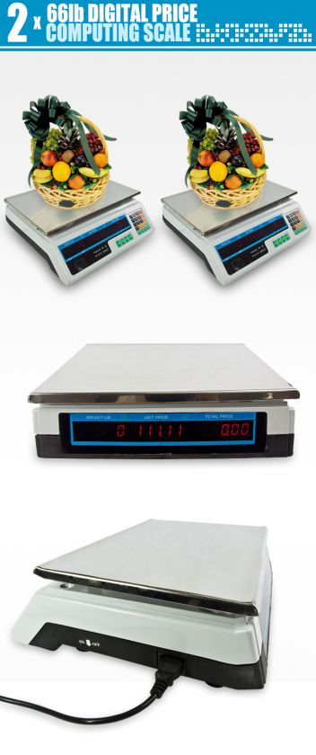 NEW ~ 2 PCS Electronic Commercial Scales w/ Rechargeable Battery