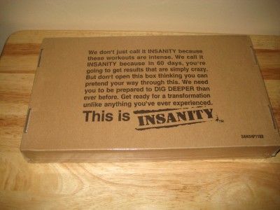 Insanity Workout 13 DVDs, Shaun T Nutrition Guide w/ 60 Day Fitness 