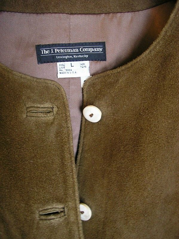 COAT JACKET J. PETERMAN LIESLS JACKET VIENNA WOODS DEER SUEDE LRG 