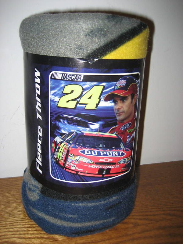 NASCAR JEFF GORDON #24 FLEECE THROW BLANKET NEW COMFY  