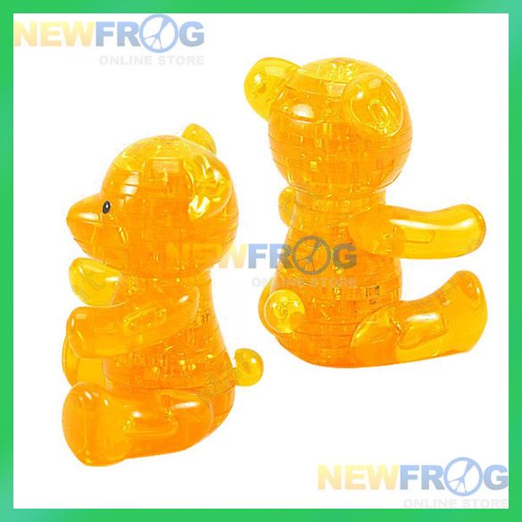 Orange Crystal 3D Furnish Bear Jigsaw Puzzle IQ Gadget  