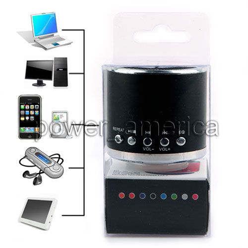 MINI PORTABLE TRAVEL SPEAKER USB RECHARGEABLE FOR  PLAYER iPOD 