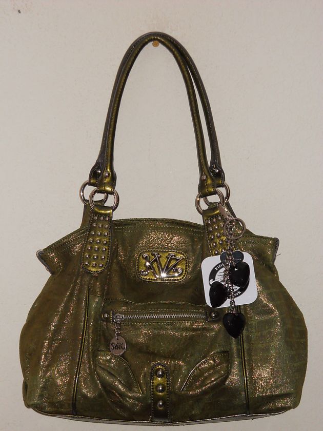 Kathy Van Zeeland Green Love Struck Shopper Handbag $99  