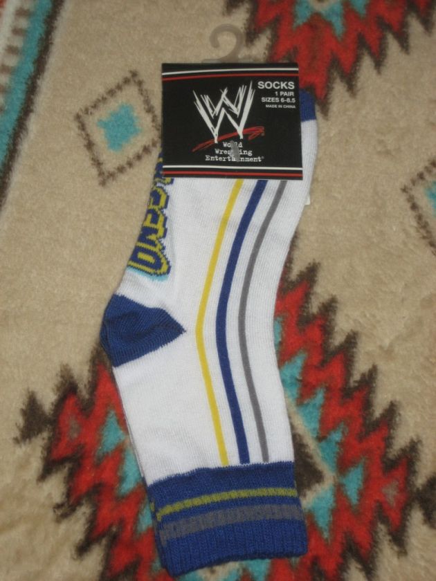 NEW WWE WWF Wrestling Raw John Cena Triple H HHH Kids Socks Sz 6   8.5 