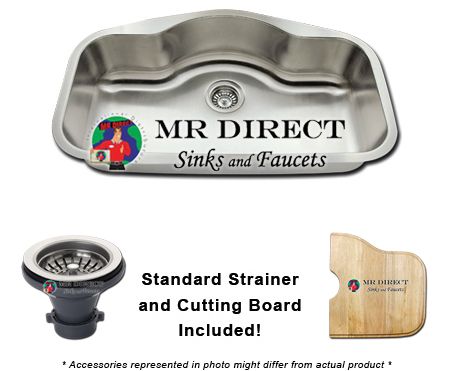 Undermount Sink, Strainer & Cutting Board Package  