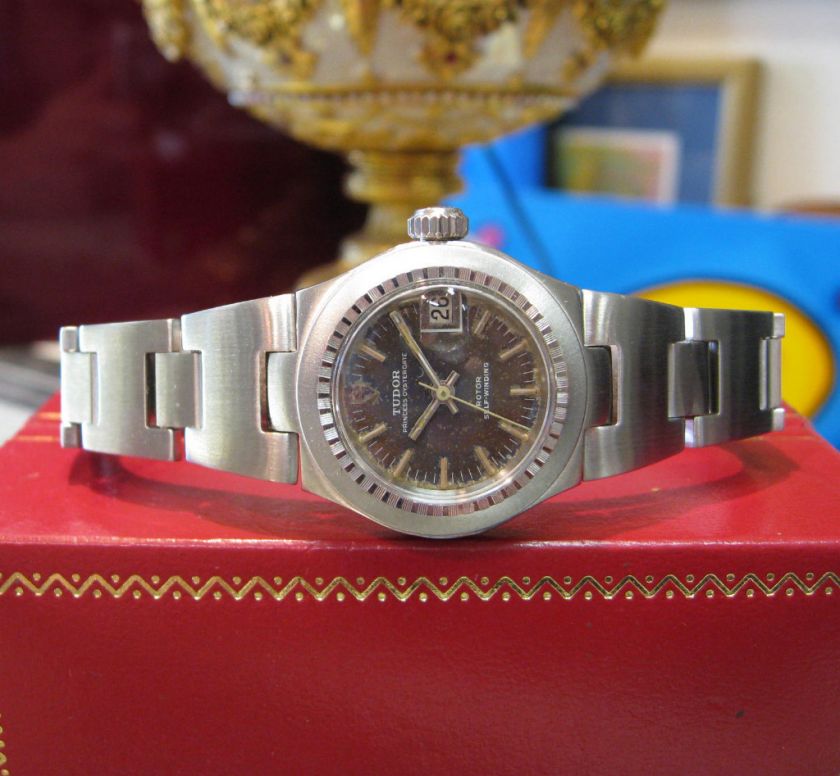 LADIES ROLEX TUDOR PRINCESS OYSTERDATE STAINLESS WATCH WITH RARE 