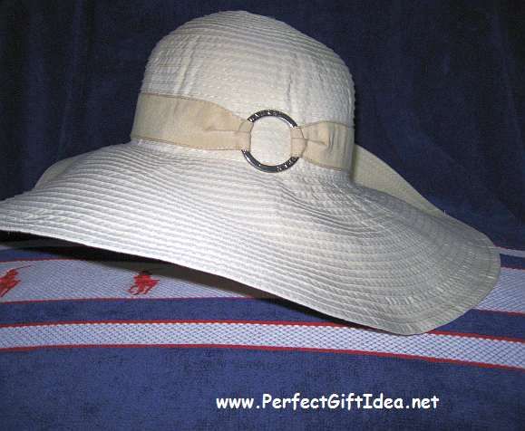 RALPH LAUREN WOMENS BEACH SUN HAT wide brim BLACK NWT  