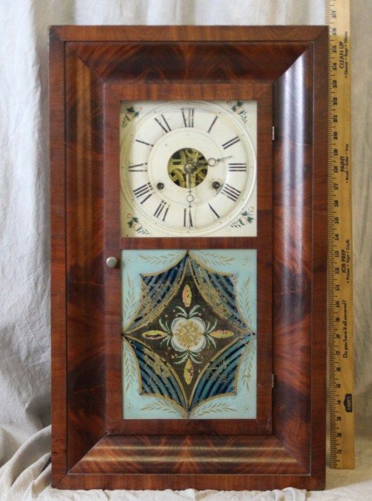 L527 ANTIQUE SETH THOMAS MAHOGANY OGEE SHELF CLOCK BRASS WORKS  