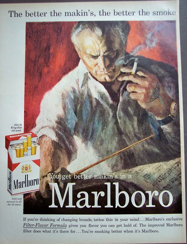 1959 better makins in a Marlboro vintage cigarette ad  