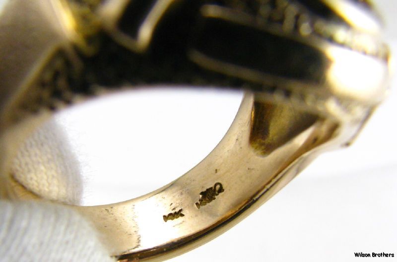 masonry 14k yellow gold genuine diamond this fine vintage masonic ring 