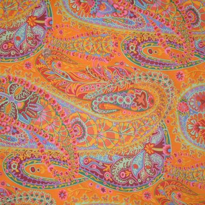   Paisley Jungle Tangerine Fat Quarter Westminster Rowan Fabric FQ