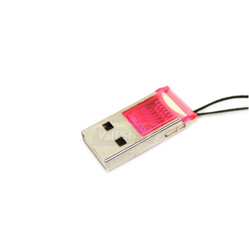 New USB 2.0 T Flash/TF/Micro SD Memory Card Reader Writer Red  