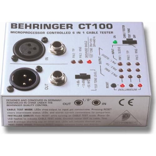 Behringer CT100 Microprocessor Controlled 6 in 1 Cable Tester  