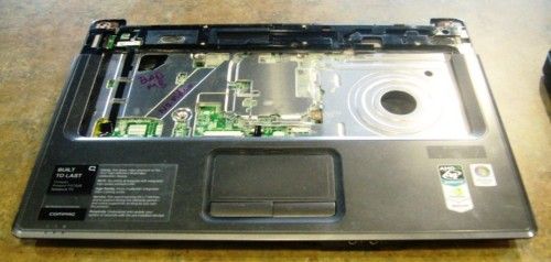 HP Presario F500 Laptop Motherboard and Bottom Casing  